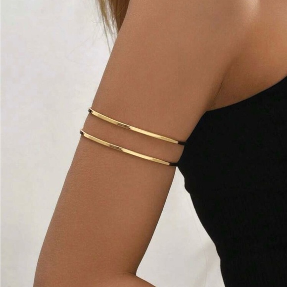 cheng Jewelry - Double Band Gold Arm Cuff Bracelet